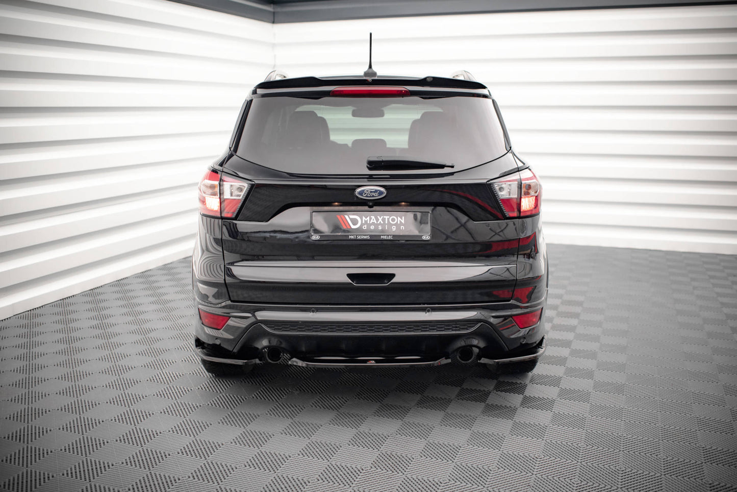 Mittlerer Diffusor Heck Ansatz für Ford Escape ST-Line Mk3 Carbon Look