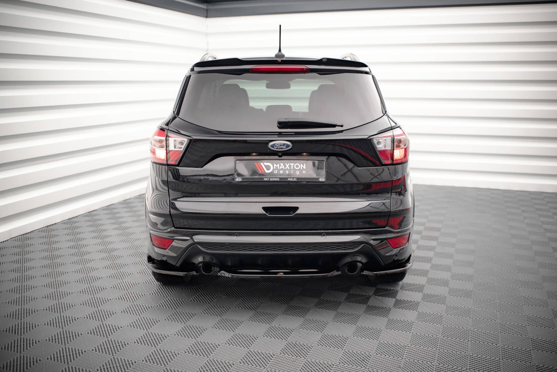 Mittlerer Diffusor Heck Ansatz für Ford Escape ST-Line Mk3 Carbon Look