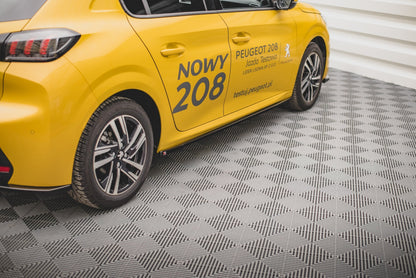 Seitenschweller Ansatz für Peugeot 208 Mk2 schwarz matt