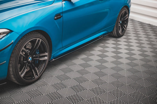 Seitenschweller Ansatz für V.2 für BMW M2 F87 schwarz matt
