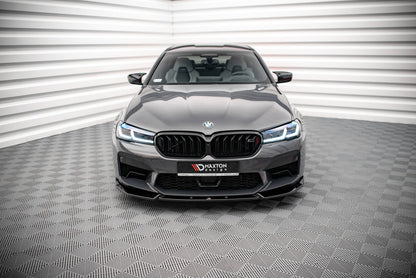 Front Ansatz V.1 für BMW M5 F90 Facelift schwarz Hochglanz