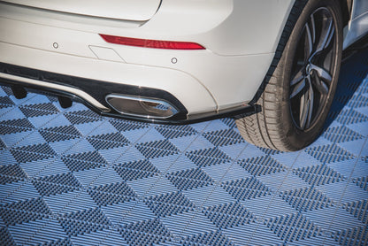 Mittlerer Diffusor Heck Ansatz DTM Look für Volvo XC60 Mk2 R-Design schwarz matt