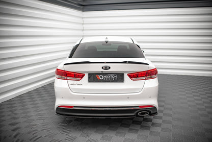 Heck Ansatz Flaps Diffusor für Kia Optima Mk4 schwarz Hochglanz