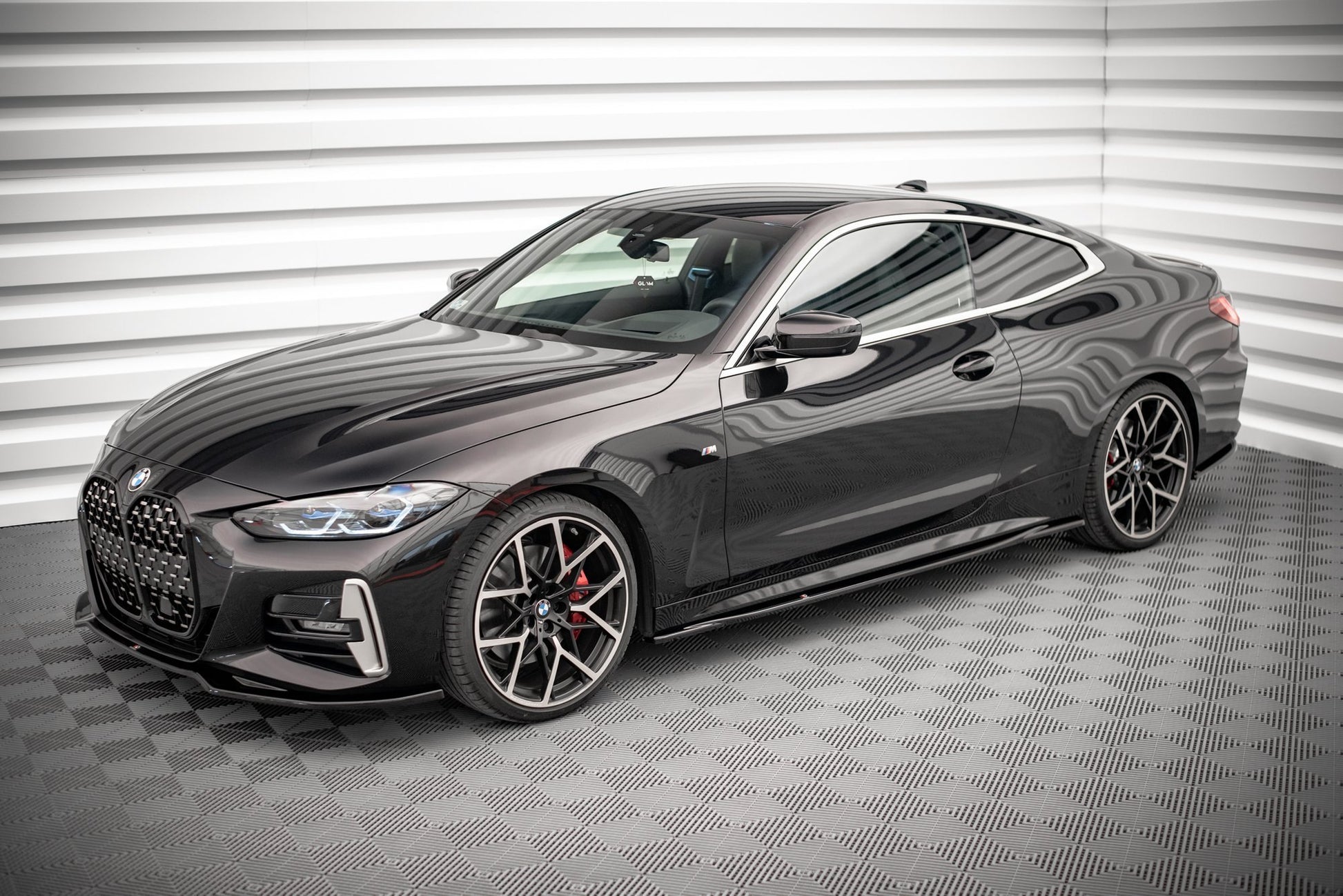 Seitenschweller Ansatz für V.3 für BMW 4er M-Paket G22 schwarz matt