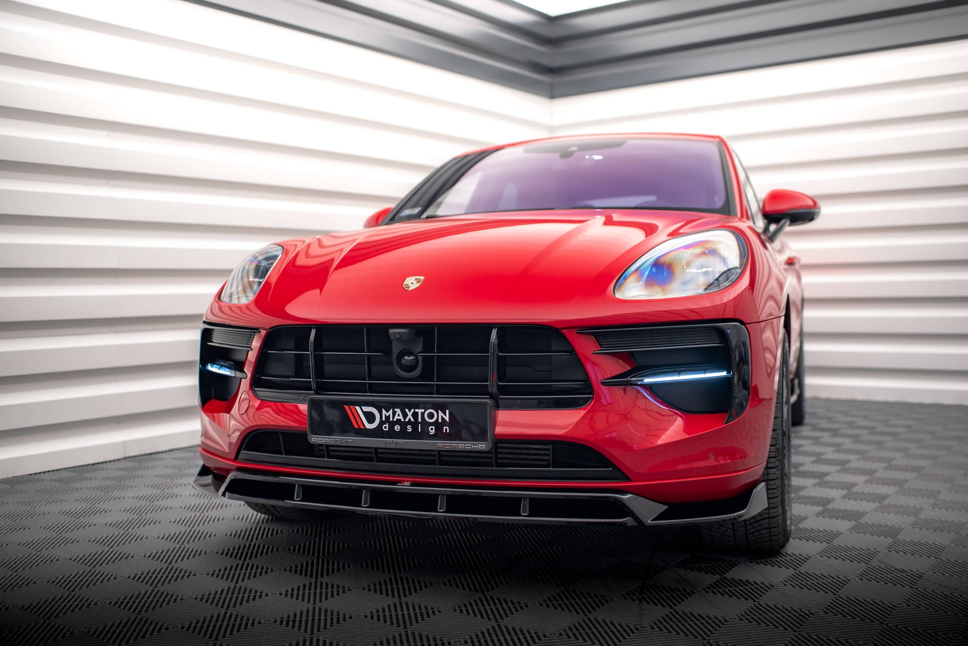 Front Ansatz V.2 für Porsche Macan Mk1 Facelift schwarz matt