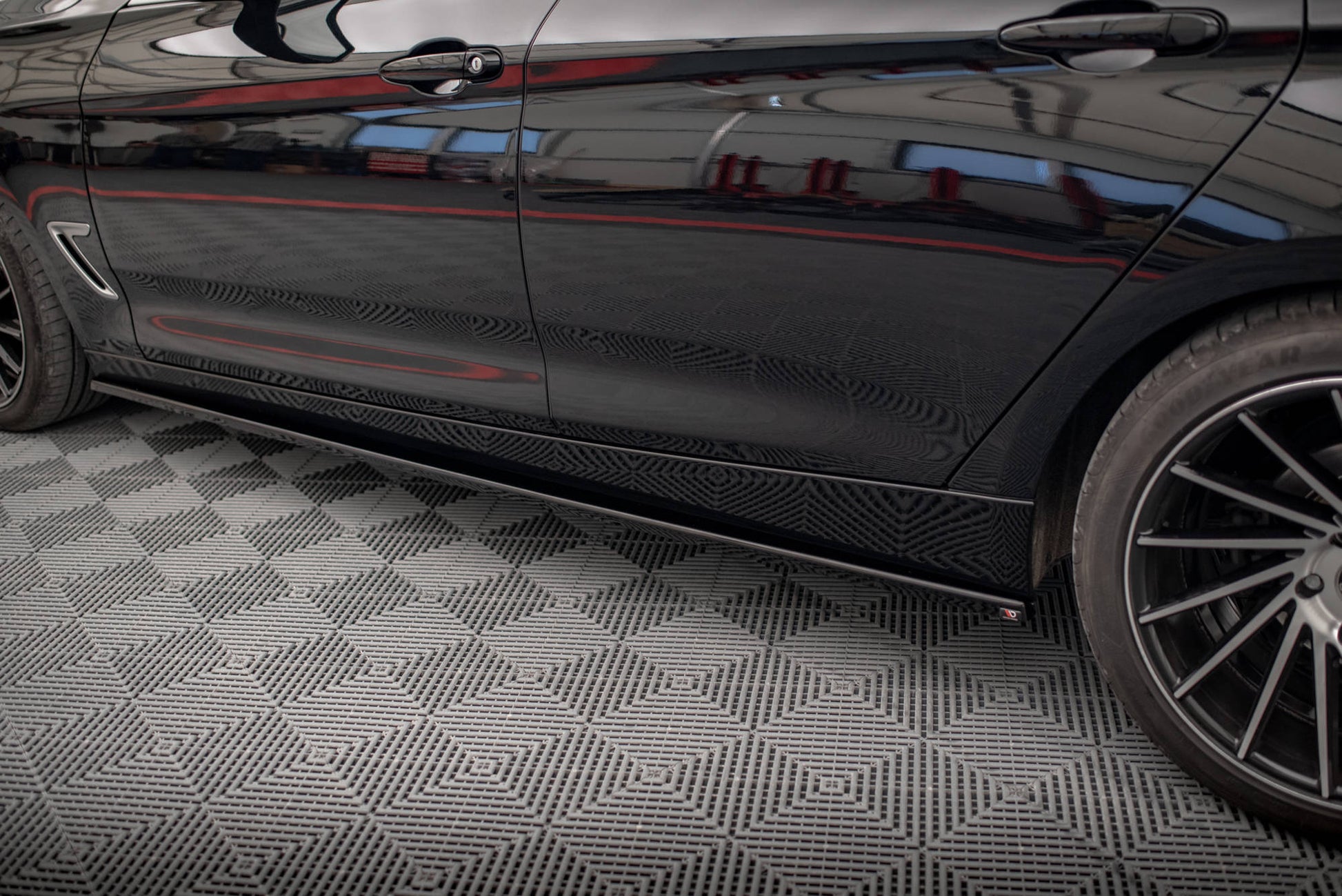 Seitenschweller Ansatz für BMW 3er GT F34 schwarz matt