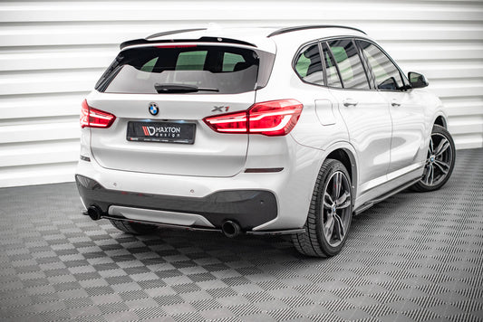 Mittlerer Diffusor Heck Ansatz für BMW X1 M-Paket F48 schwarz Hochglanz