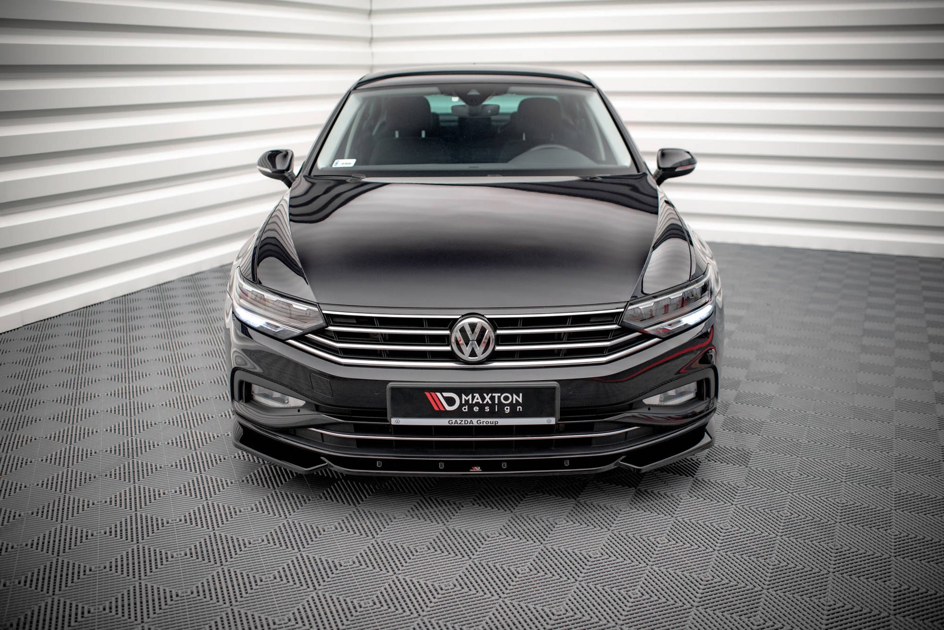 Front Ansatz V.1 für Volkswagen Passat B8 Facelift schwarz matt