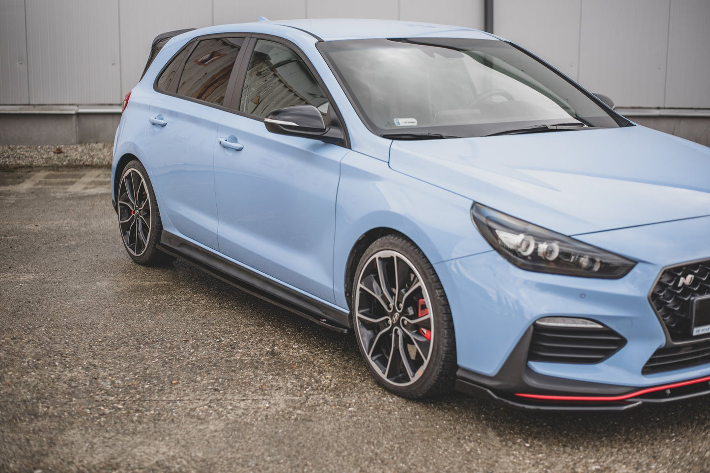 Seitenschweller Ansatz für V.4 Hyundai I30 N Mk3 / Mk3 FL Hatchback/ Fastback schwarz matt