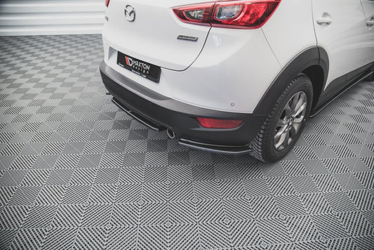 Heck Ansatz Flaps Diffusor für Mazda CX-3 Carbon Look