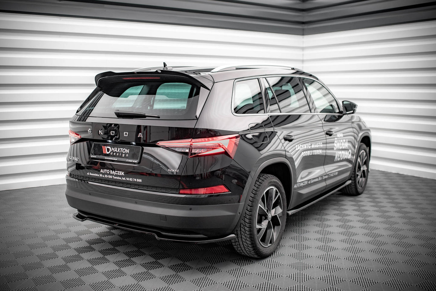 Spoiler CAP für Skoda Kodiaq Mk1 Facelift Carbon Look