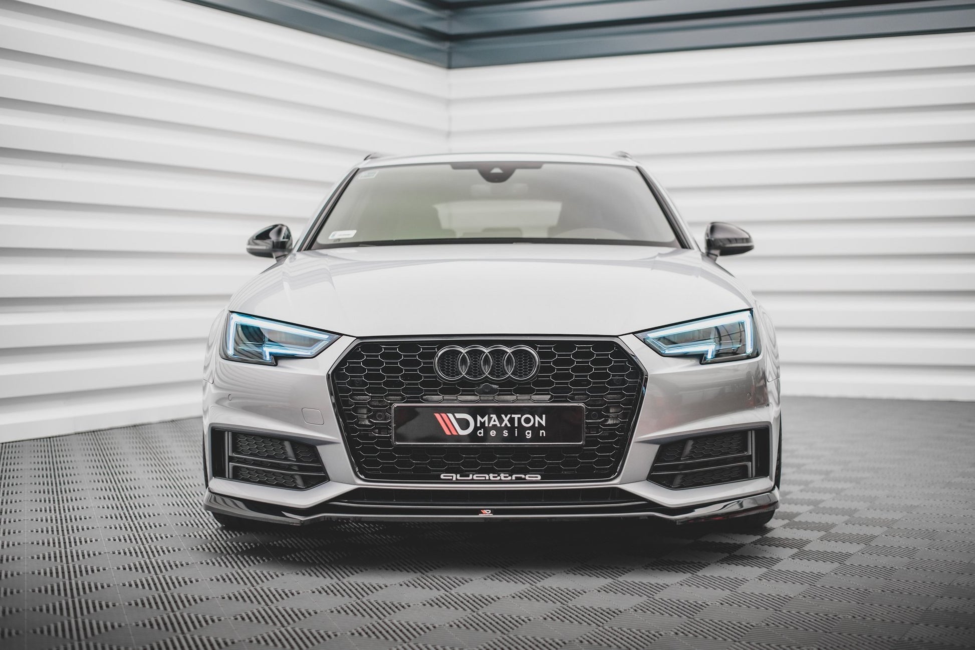 Front Ansatz V.4 für Audi S4 / A4 S-Line B9 schwarz matt
