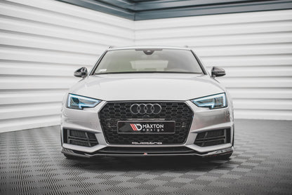 Front Ansatz V.4 für Audi S4 / A4 S-Line B9 schwarz Hochglanz