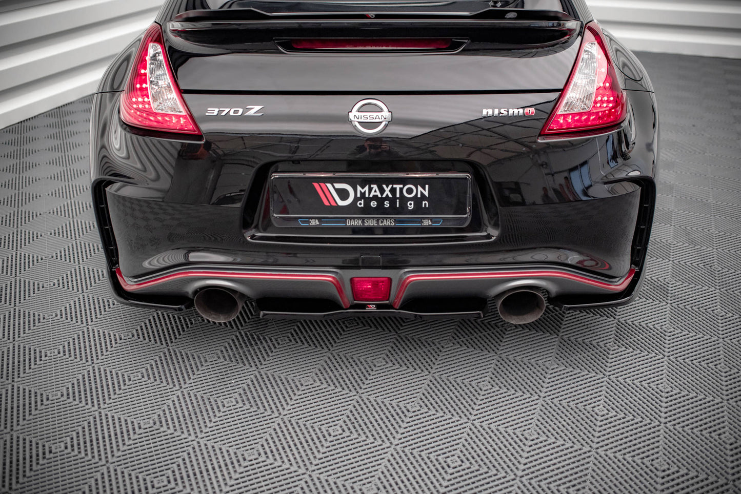 Mittlerer Diffusor Heck Ansatz für Nissan 370Z Nismo Facelift schwarz matt