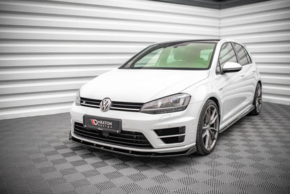 Front Ansatz V.4 für Volkswagen Golf R Mk7 schwarz matt