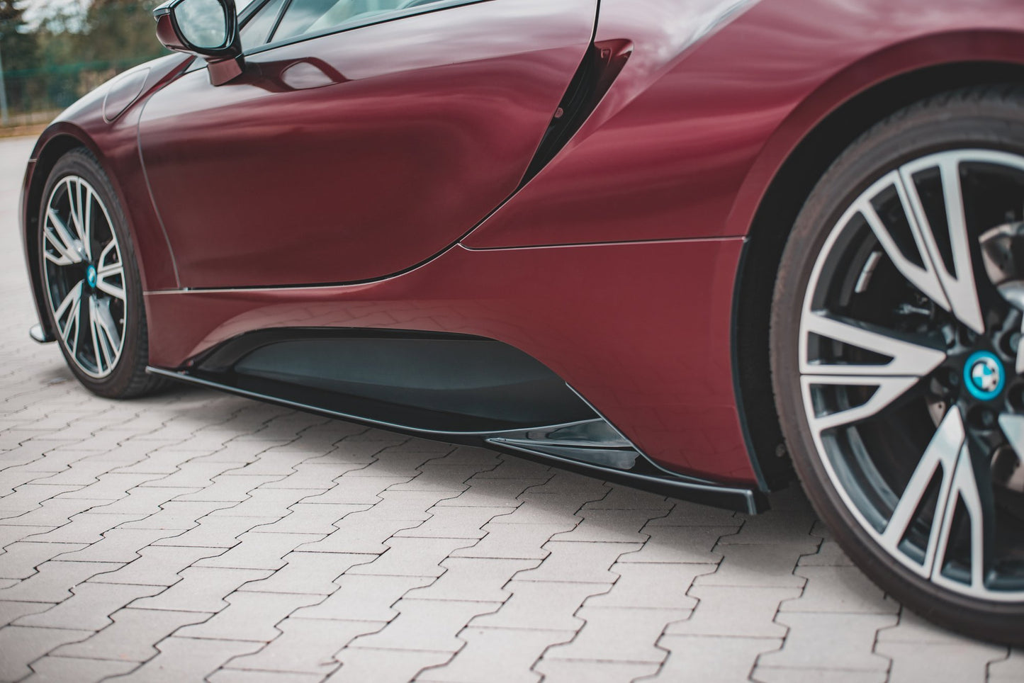 Seitenschweller Ansatz für BMW i8 schwarz matt