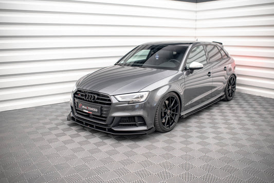 Front Flaps Audi S3 Sportback 8V Facelift schwarz Hochglanz