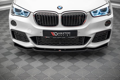 Front Ansatz V.1 für BMW X1 M-Paket F48 schwarz matt