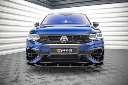 Front Ansatz V.3 für Volkswagen Tiguan R / R-Line Mk2 Facelift schwarz matt