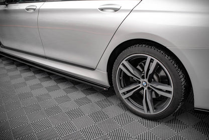 Seitenschweller Ansatz für BMW 7 Lang M-Paket G12 Carbon Look
