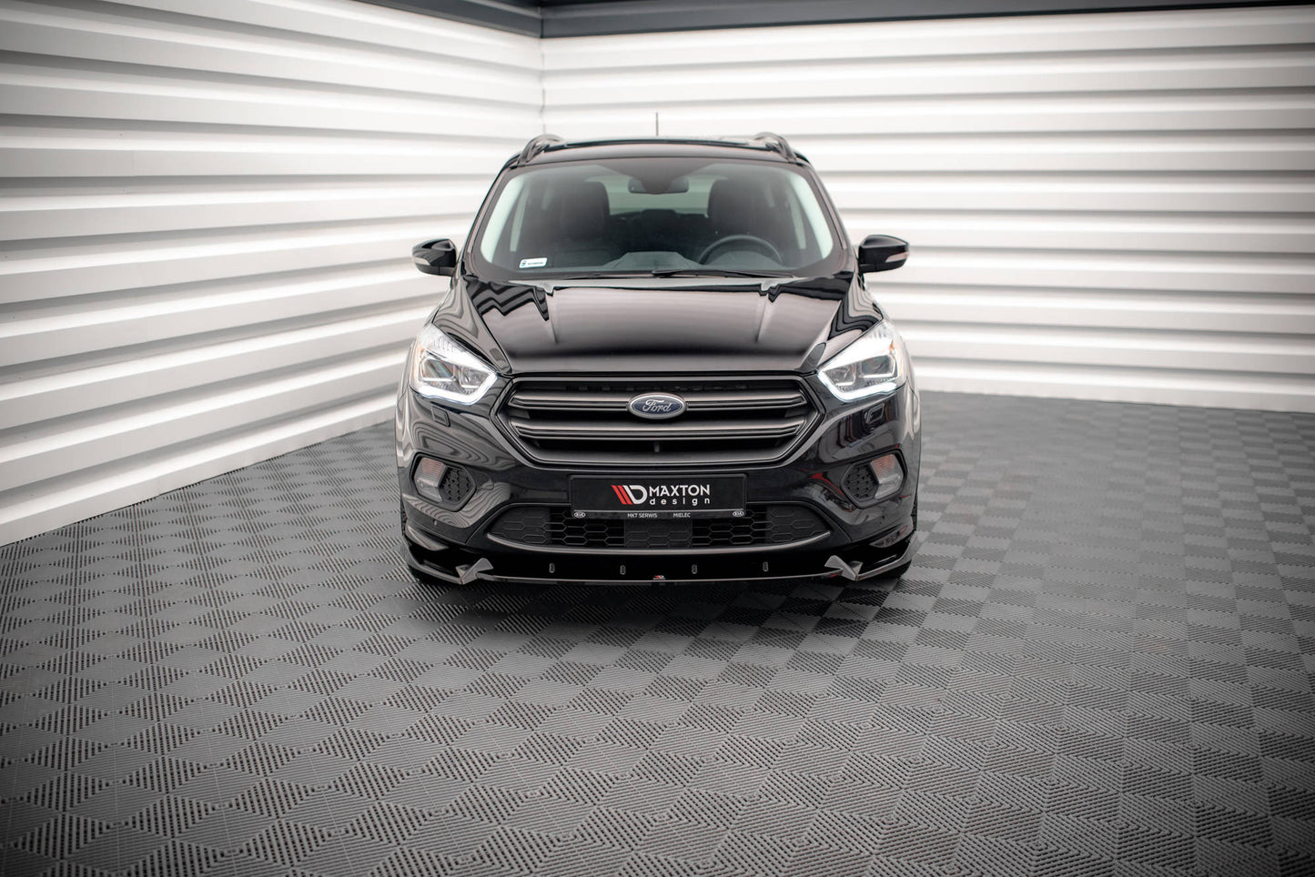 Front Ansatz V.2 für Ford Escape ST-Line Mk3 schwarz Hochglanz