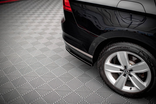 Heck Ansatz Flaps Diffusor für Volkswagen Passat B8 Facelift schwarz matt