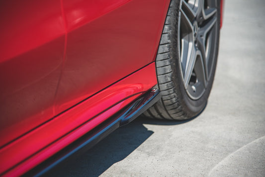 Seitenschweller Ansatz für Mercedes-Benz CLA AMG-Line C118 schwarz Hochglanz