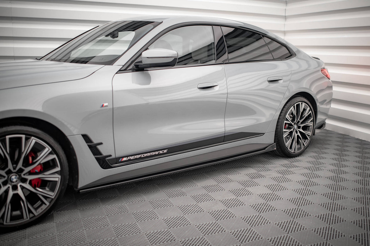 Seitenschweller Ansatz für V.2 für BMW 4er Gran Coupe M-Paket G26 schwarz matt