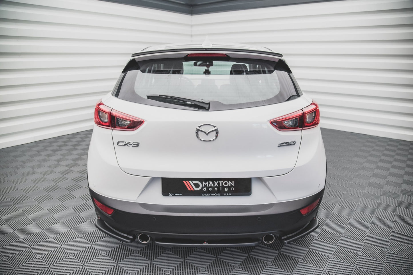 Mittlerer Diffusor Heck Ansatz für Mazda CX-3  schwarz matt