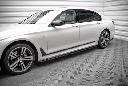 Seitenschweller Ansatz für BMW 7 Lang M-Paket G12 Carbon Look
