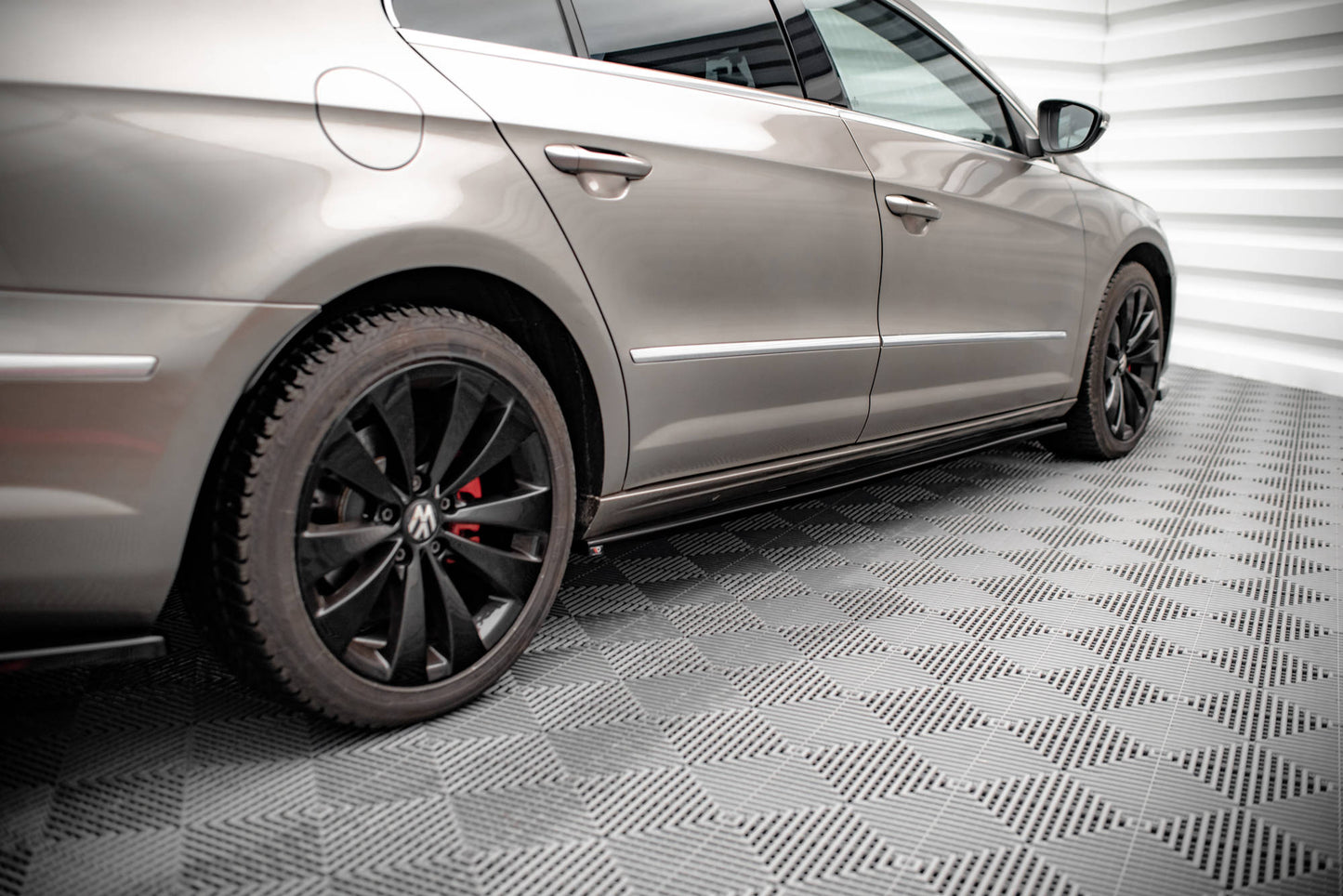 Seitenschweller Ansatz für V.2 für Volkswagen Passat CC Carbon Look