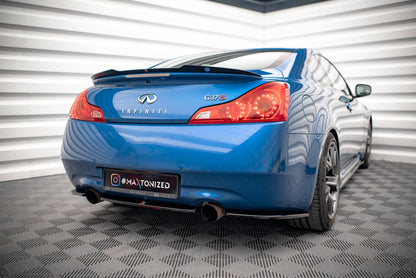 Mittlerer Diffusor Heck Ansatz für Infiniti G37 Coupe schwarz matt
