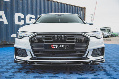 Front Ansatz V.3 für Audi A6 S-Line / S6 C8  schwarz Hochglanz