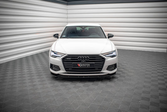 Front Ansatz V.3 für Audi A6 C8 schwarz Hochglanz