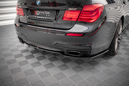 Mittlerer Diffusor Heck Ansatz DTM Look für BMW 7 M-Paket F01 schwarz matt