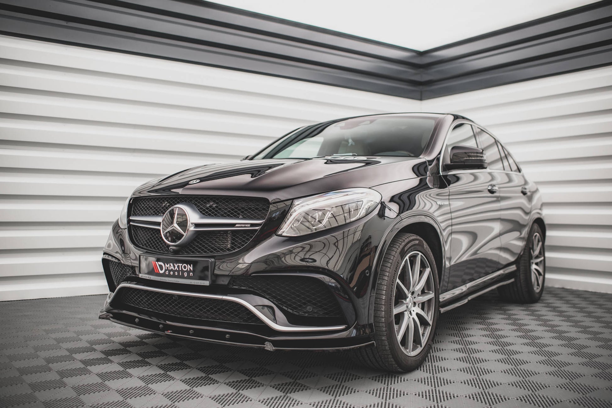 Front Ansatz V.1 für Mercedes-Benz GLE 63 AMG C292 schwarz Hochglanz