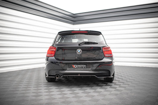 Mittlerer Diffusor Heck Ansatz DTM Look für BMW 1er F20 schwarz matt
