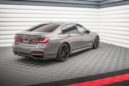 Seitenschweller Ansatz für BMW 7 M-Paket G11 Facelift schwarz matt