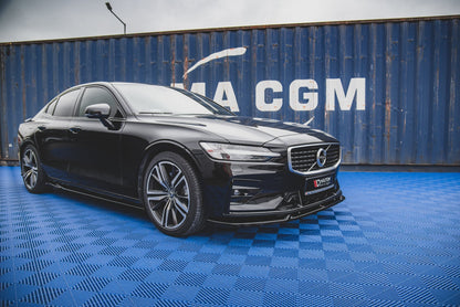 Seitenschweller Ansatz für V.1 für Volvo S60/V60 R-Design Mk3 schwarz Hochglanz