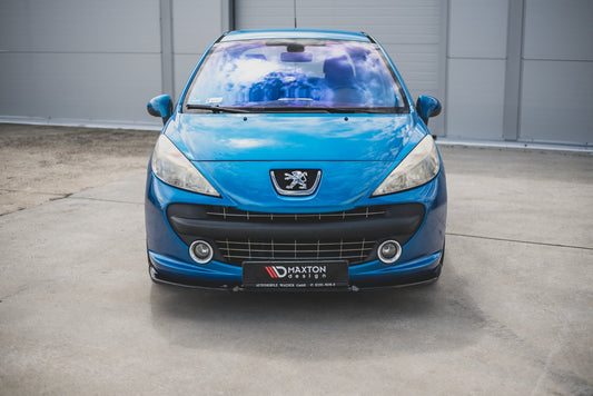 Front Ansatz für Peugeot 207 Sport schwarz Hochglanz