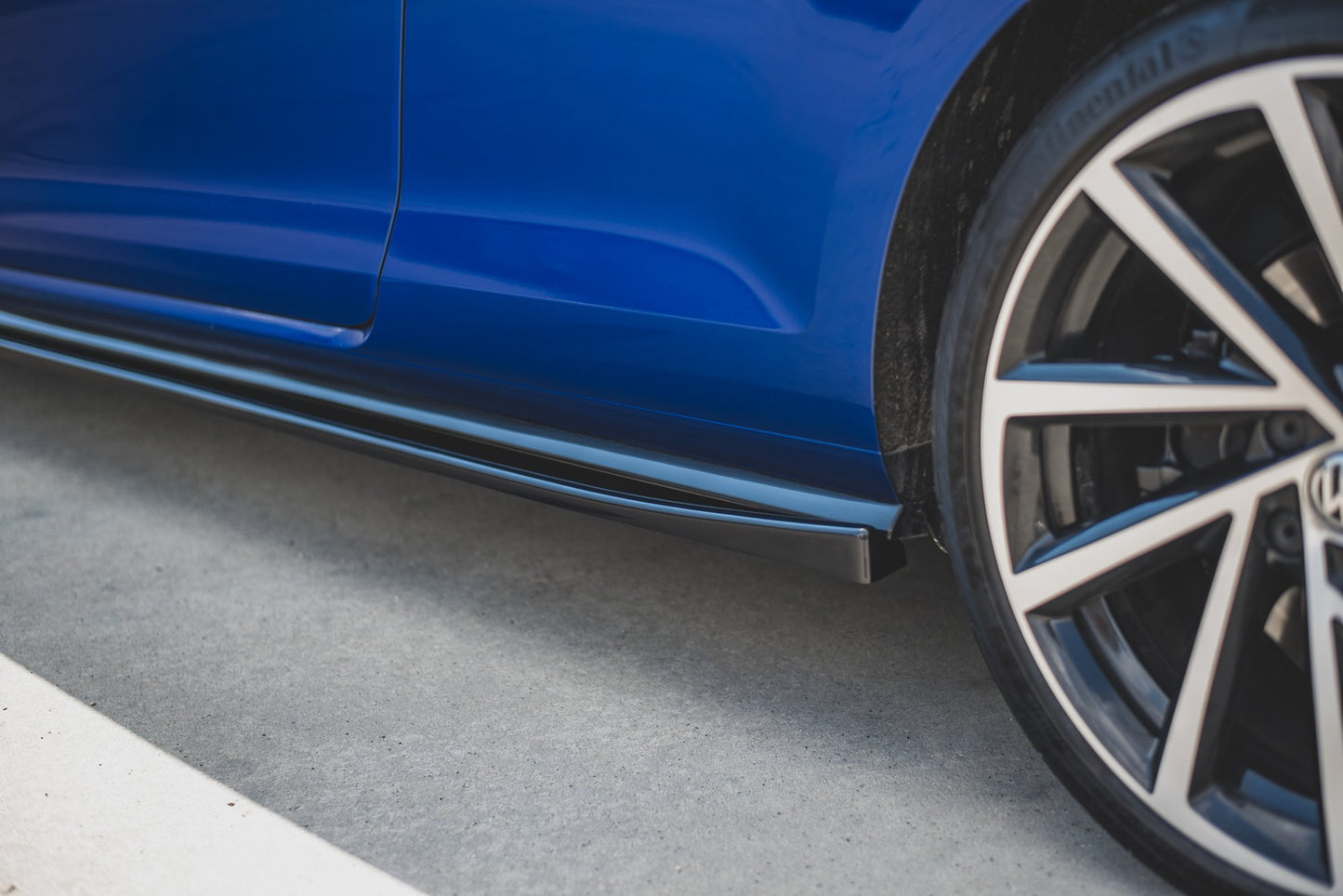 Seitenschweller Ansatz für V.4 VW Golf 7 R / R-Line Facelift schwarz Hochglanz