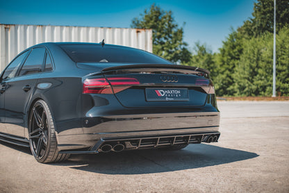 Diffusor Heck Ansatz für Audi S8 D4 Facelift schwarz matt