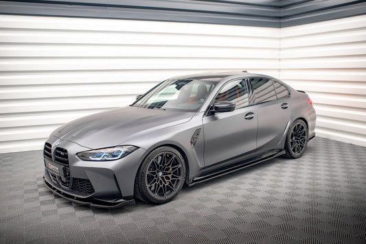 Seitenschweller Ansatz für V.2 für BMW M3 G80 schwarz Hochglanz