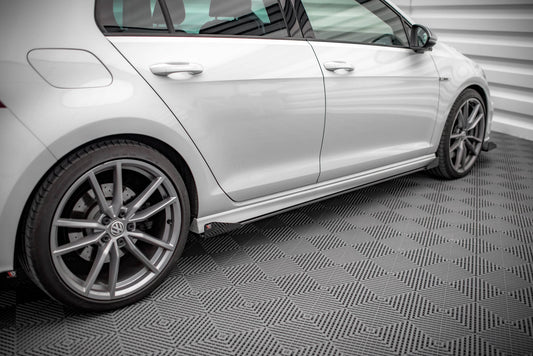 Side Flaps Volkswagen Golf R Mk7 schwarz Hochglanz