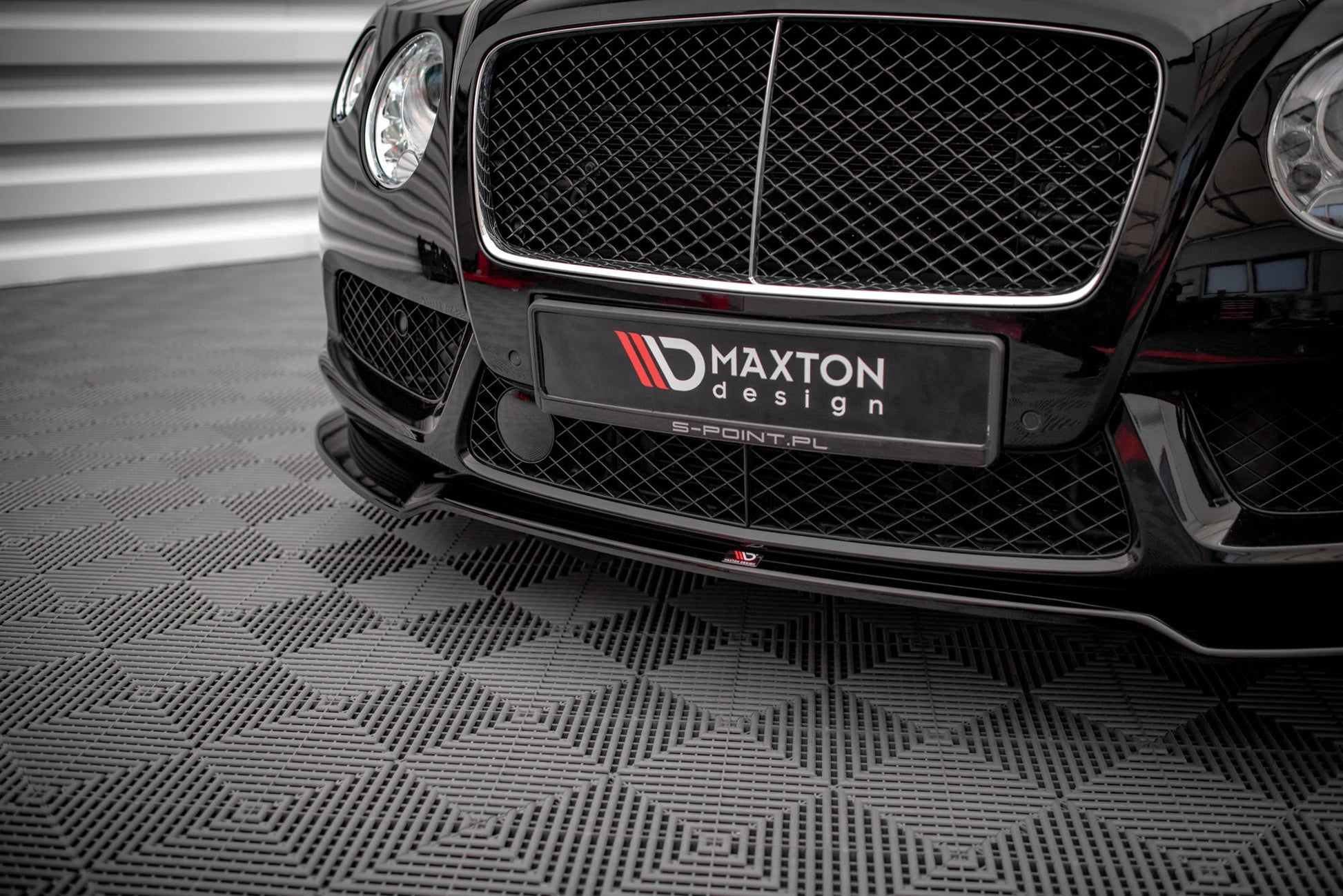 Front Ansatz V.1 für Bentley Continental GT V8 S Mk2 schwarz matt