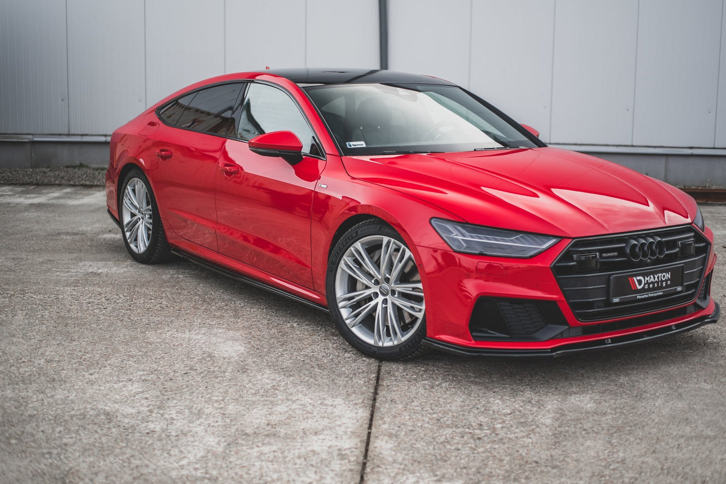 Seitenschweller Ansatz für Audi A7 C8 S-Line / S7 C8 schwarz matt