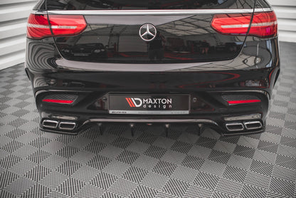 Heck Ansatz Flaps Diffusor V.1 für Mercedes-Benz GLE Coupe 63 AMG C292 schwarz Hochglanz