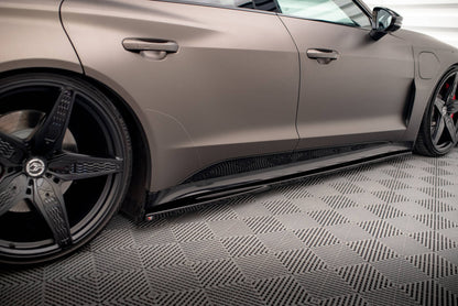 Seitenschweller Ansatz für V.1 für Audi e-Tron GT / RS GT Mk1 schwarz Hochglanz