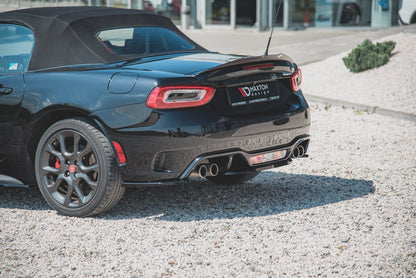 Heck Ansatz Flaps Diffusor für Fiat 124 Spider Abarth schwarz Hochglanz