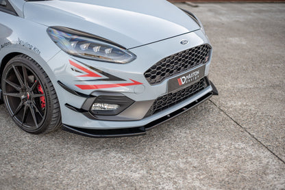 Front Ansatz V.7 für Ford Fiesta Mk8 ST / ST-Line schwarz Hochglanz